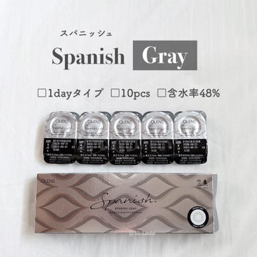 OLENS Spanish 1Day(スパニッシュ 1Day)のクチコミ「𝗦𝗽𝗮𝗻𝗶𝘀𝗵 𝟭𝗱𝗮𝘆 『𝗚𝗿𝗮𝘆』🩶
⁡
#カラコンレポ 👀
 
⁡
⁡
﹏﹏﹏﹏﹏﹏﹏﹏.....」（2枚目）