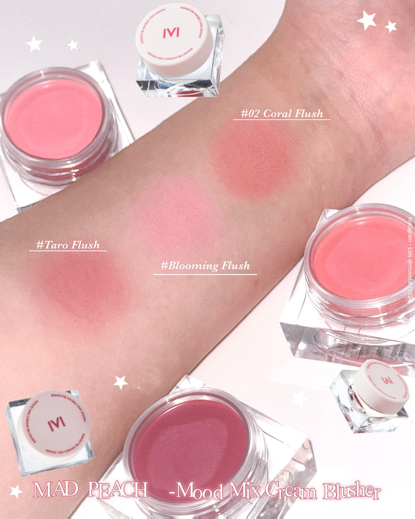 ムードミックスクリームブラッシャー/MAD PEACH/ジェル・クリームチークを使ったクチコミ(1枚目)