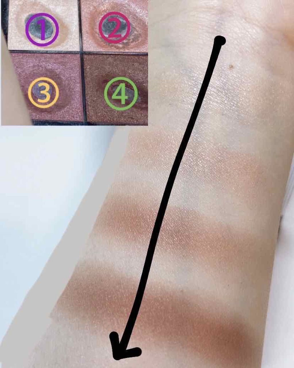 リアルクローズシャドウ/excel/アイシャドウパレットを使ったクチコミ(2枚目)