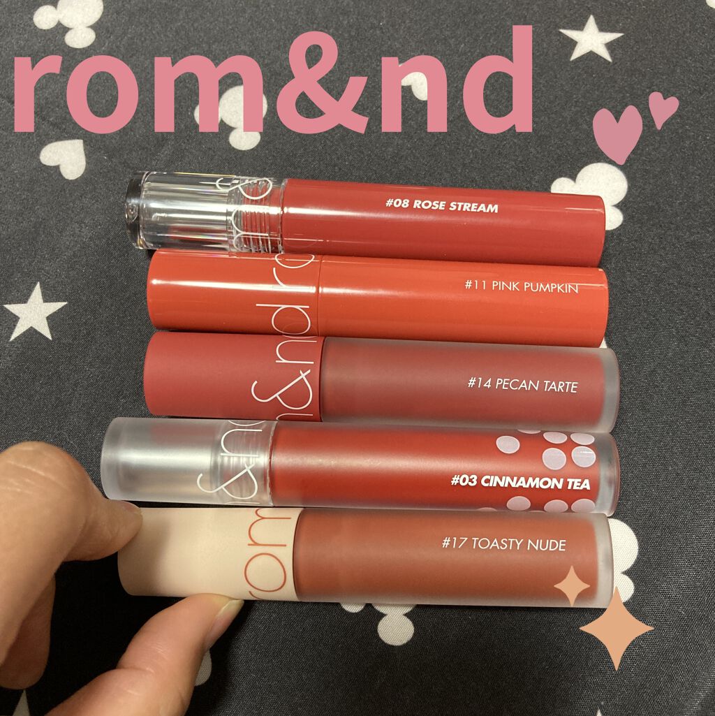ジューシーラスティングティント/rom&nd/リップティントを使ったクチコミ（1枚目）