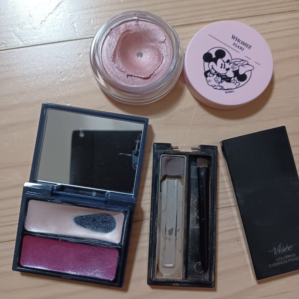 クリーミーアイシャドウ fleshpink【ミッキー＆ミニー】/WHOMEE/ジェル・クリームアイシャドウを使ったクチコミ（1枚目）