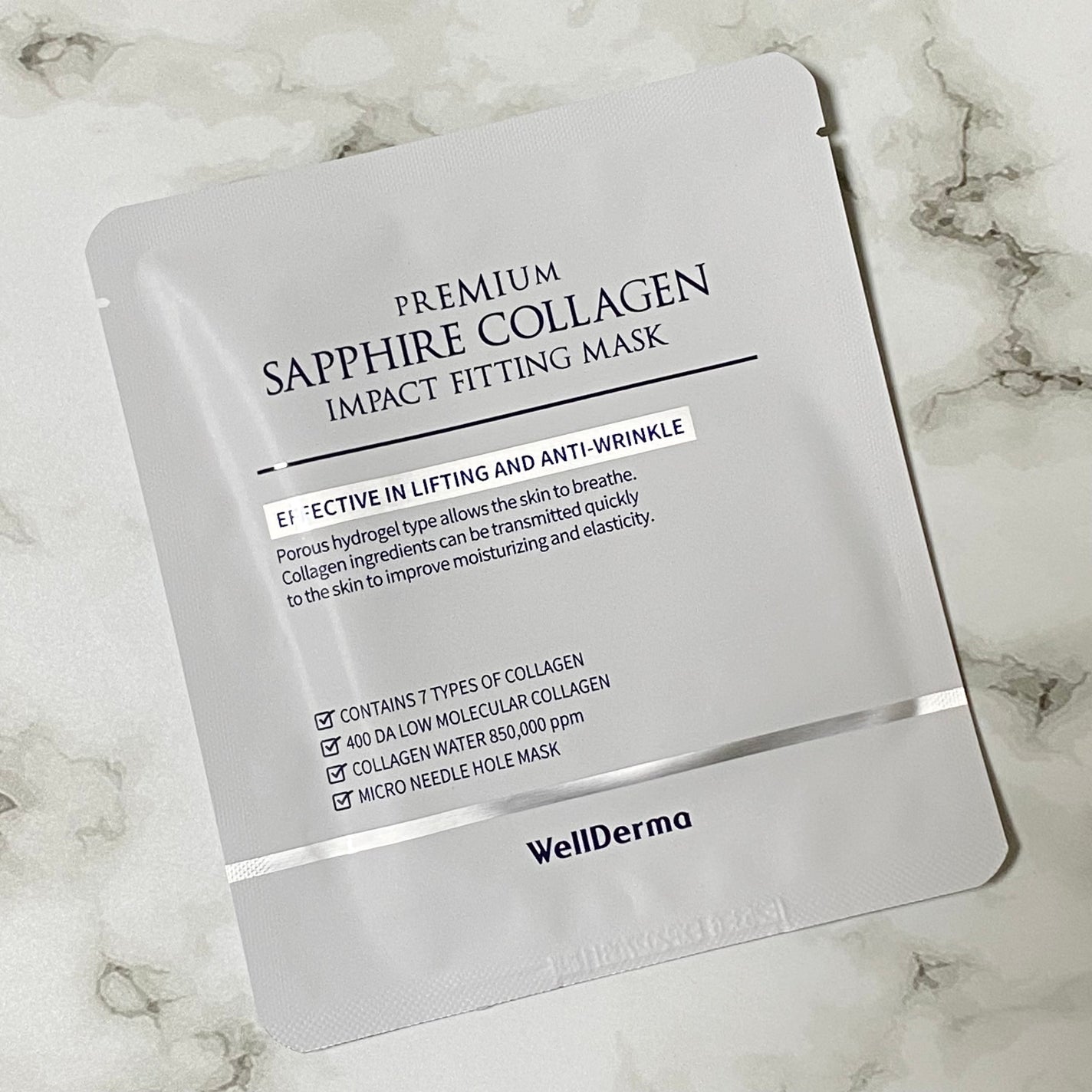プレミアムサファイアコラーゲンインパクトフィッティングマスクパック/WellDerma/シートマスク・パックを使ったクチコミ(1枚目)