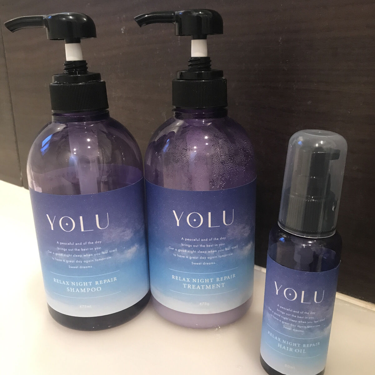 リラックスナイトリペア シャンプー／トリートメント/YOLU/市販シャンプーを使ったクチコミ（1枚目）