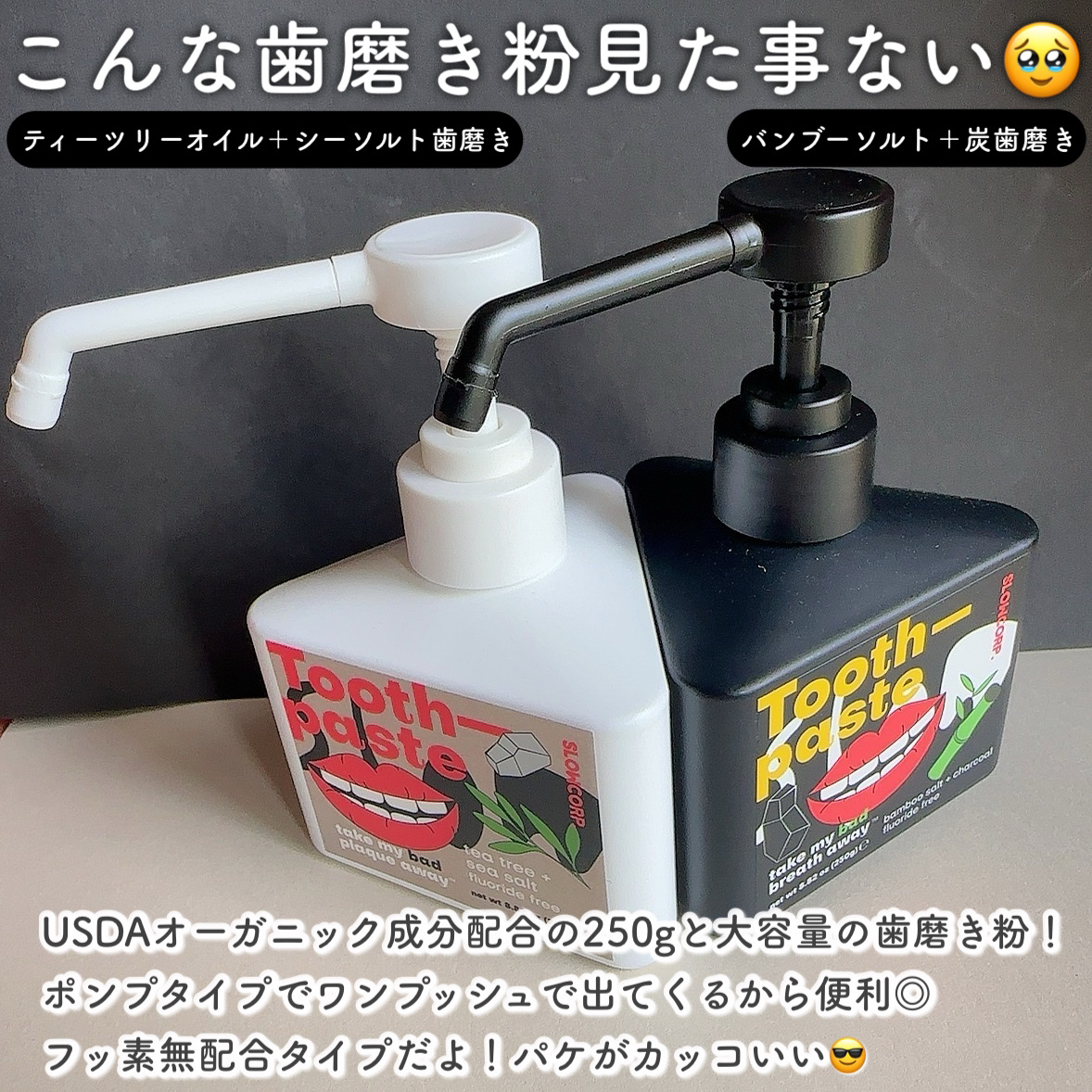 toothpaste tea tree oil + sea salt/SLOWCORP/歯磨き粉を使ったクチコミ（2枚目）