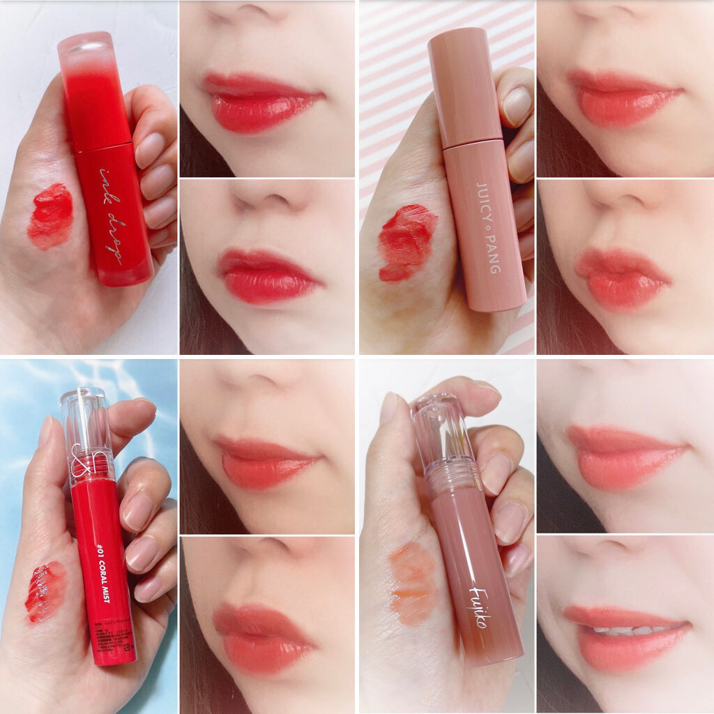 グラスティングウォーターティント/rom&nd/リップティントを使ったクチコミ（3枚目）