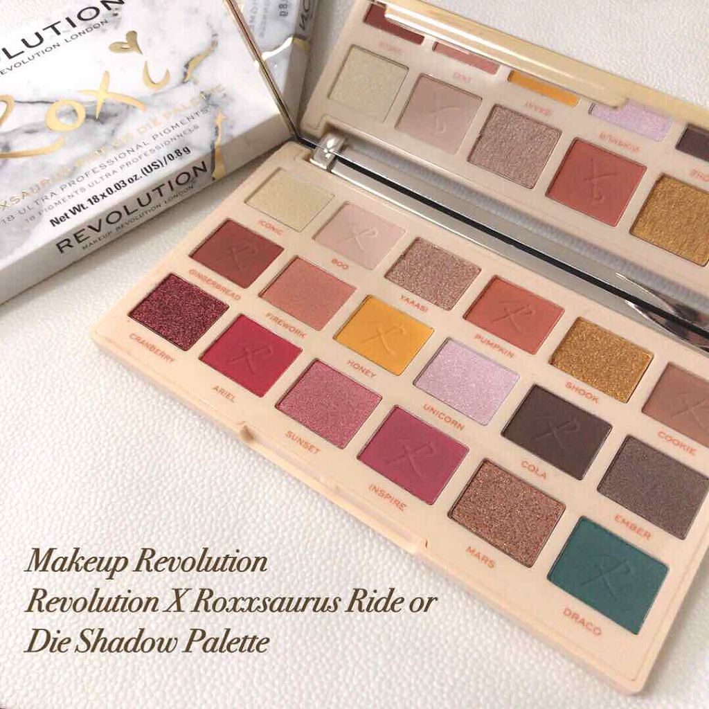 X Roxxsaurus Ride or Die Eyeshadow Palette/MAKEUP REVOLUTION/アイシャドウパレットを使ったクチコミ(1枚目)