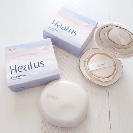 ブリージンググロークッション/Healus/クッションファンデーションを使ったクチコミ(2枚目)