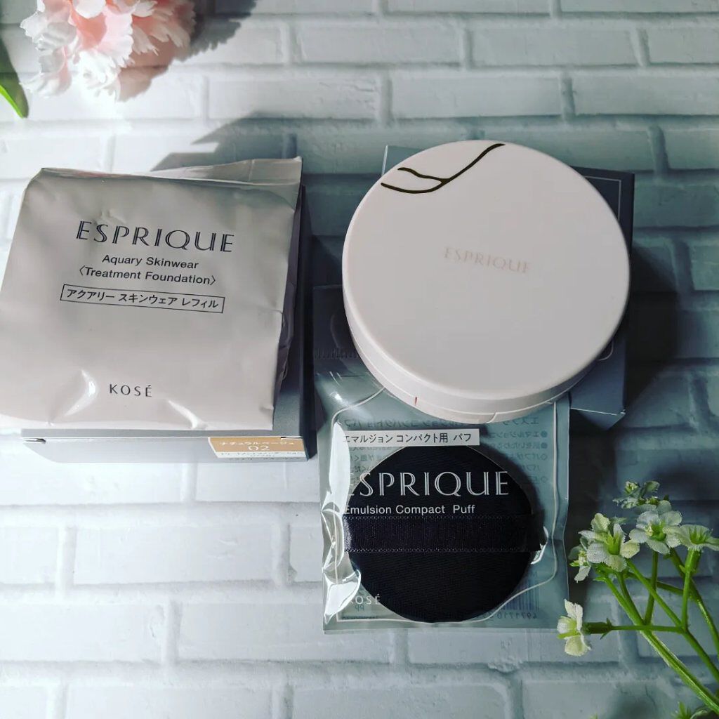 アクアリースキンウェア 02 ナチュラルベージュ/ESPRIQUE/クッションファンデーションを使ったクチコミ（2枚目）