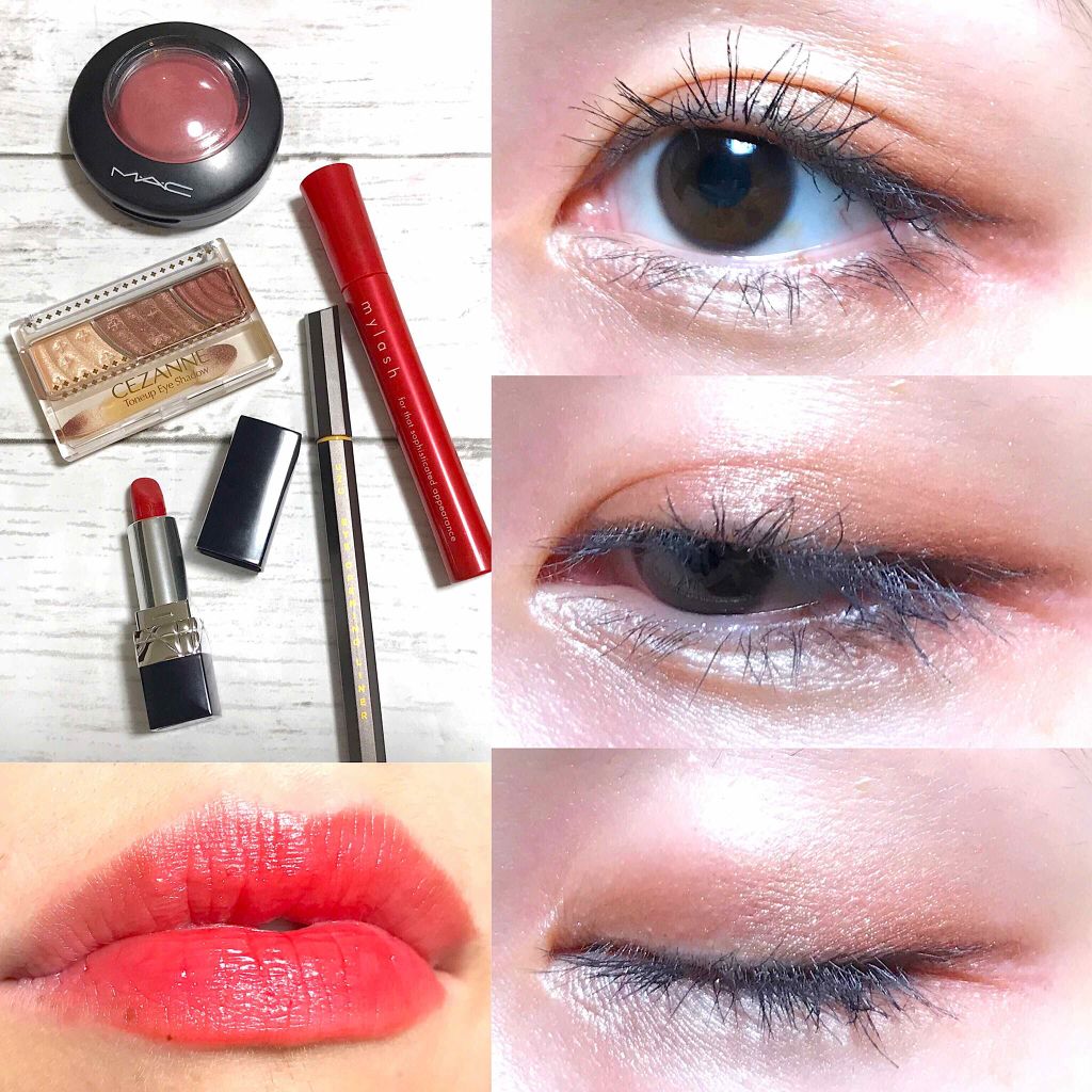 メイクテーマ : 男ウケは気にしない！💋
赤リップが主役の大人女子会メイク
.
.
.
＜How to…＞

セザンヌトーンアップアイシャドウ07レッドブラウンで目元を完成させます。
ベースカラーをアイホール全体と涙袋、中間色を二重幅、締