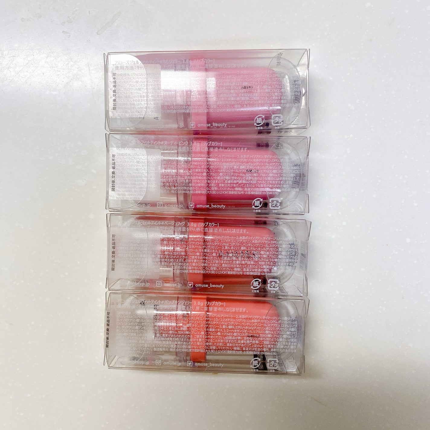 ジェルフィットティント/AMUSE/リップティントを使ったクチコミ(7枚目)