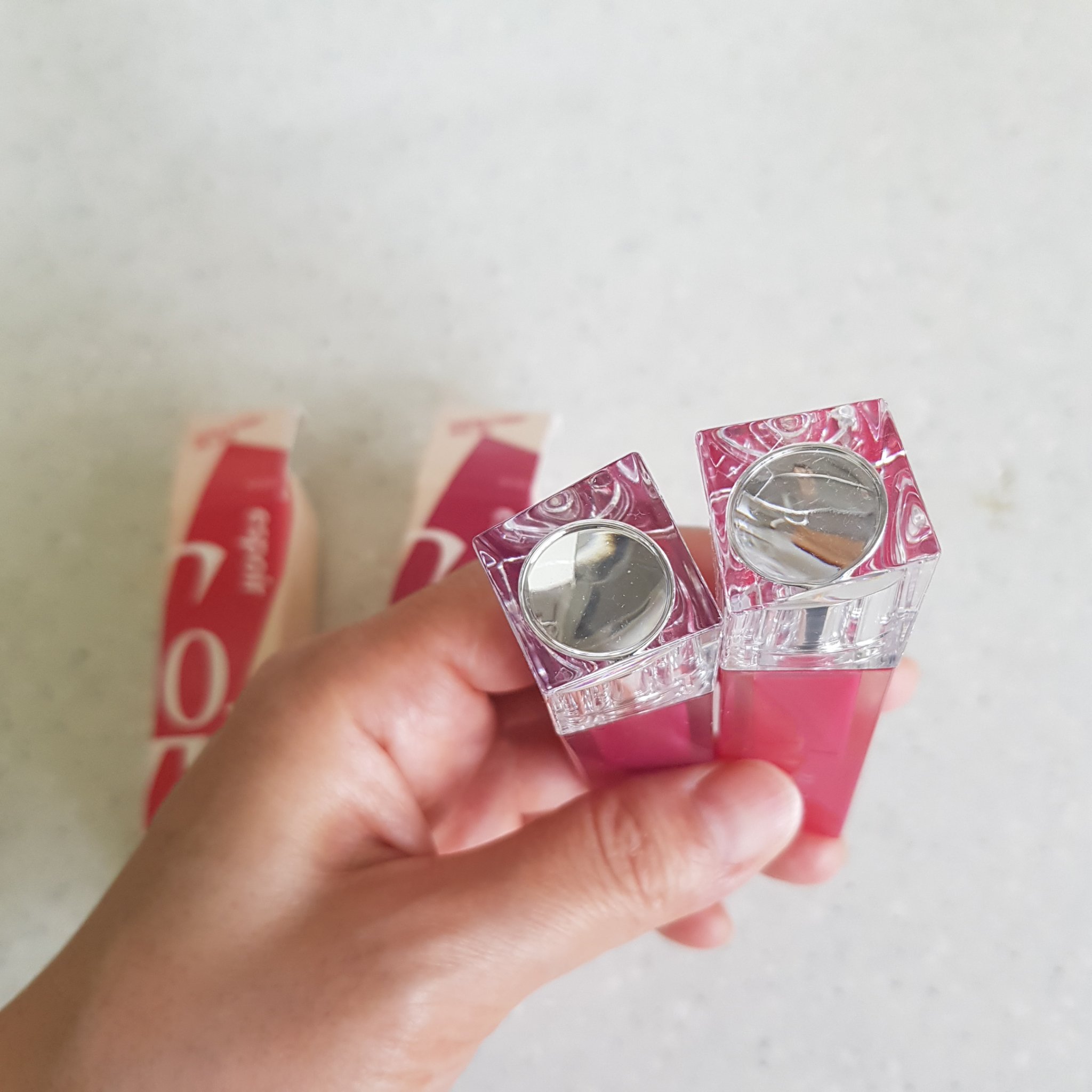 クチュールリップティントグレイズ アップルシャーベット/espoir/リップティントを使ったクチコミ（3枚目）