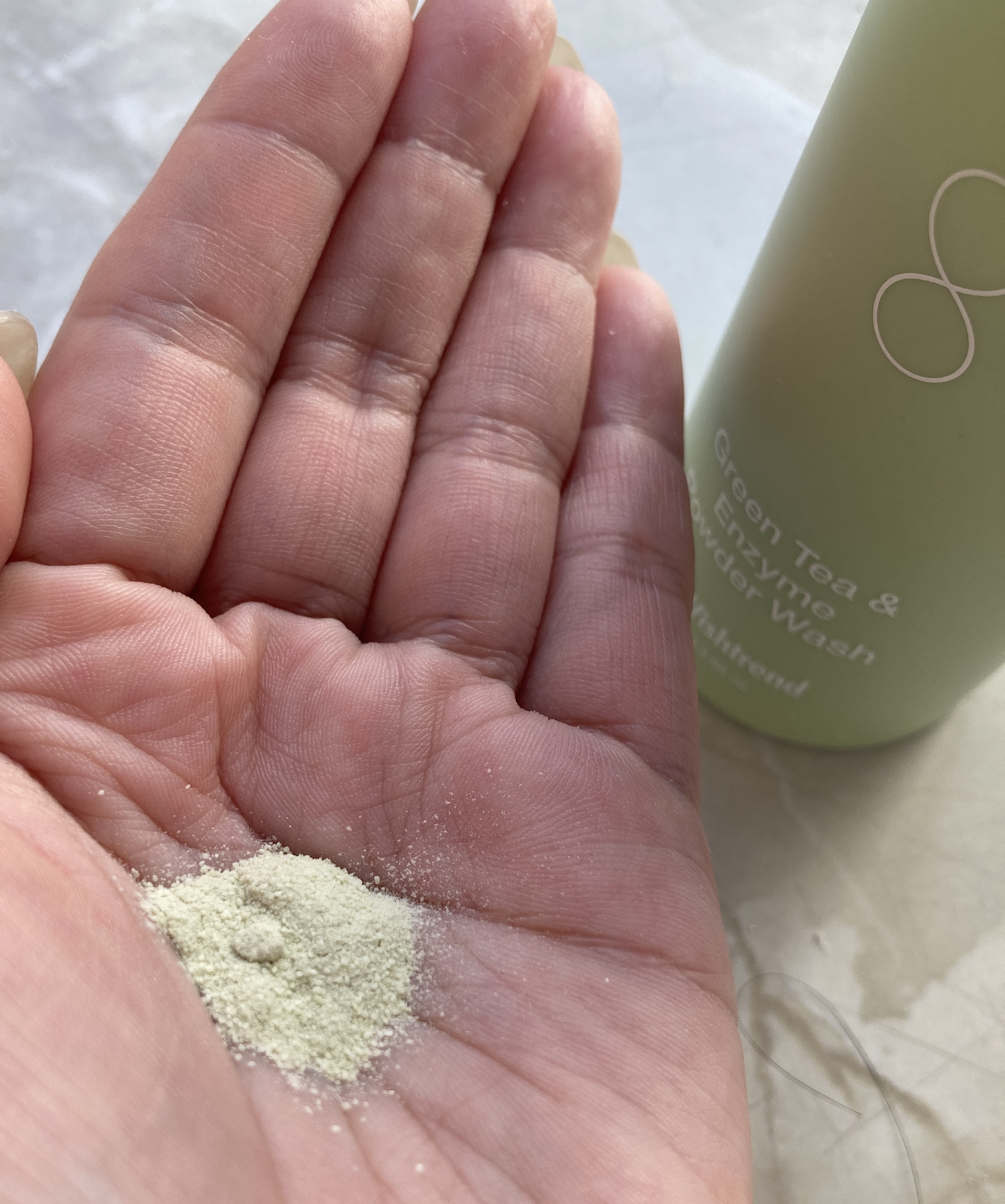 グリーンティー&エンザイムパウダーウォッシュ/By Wishtrend/洗顔パウダーを使ったクチコミ（3枚目）