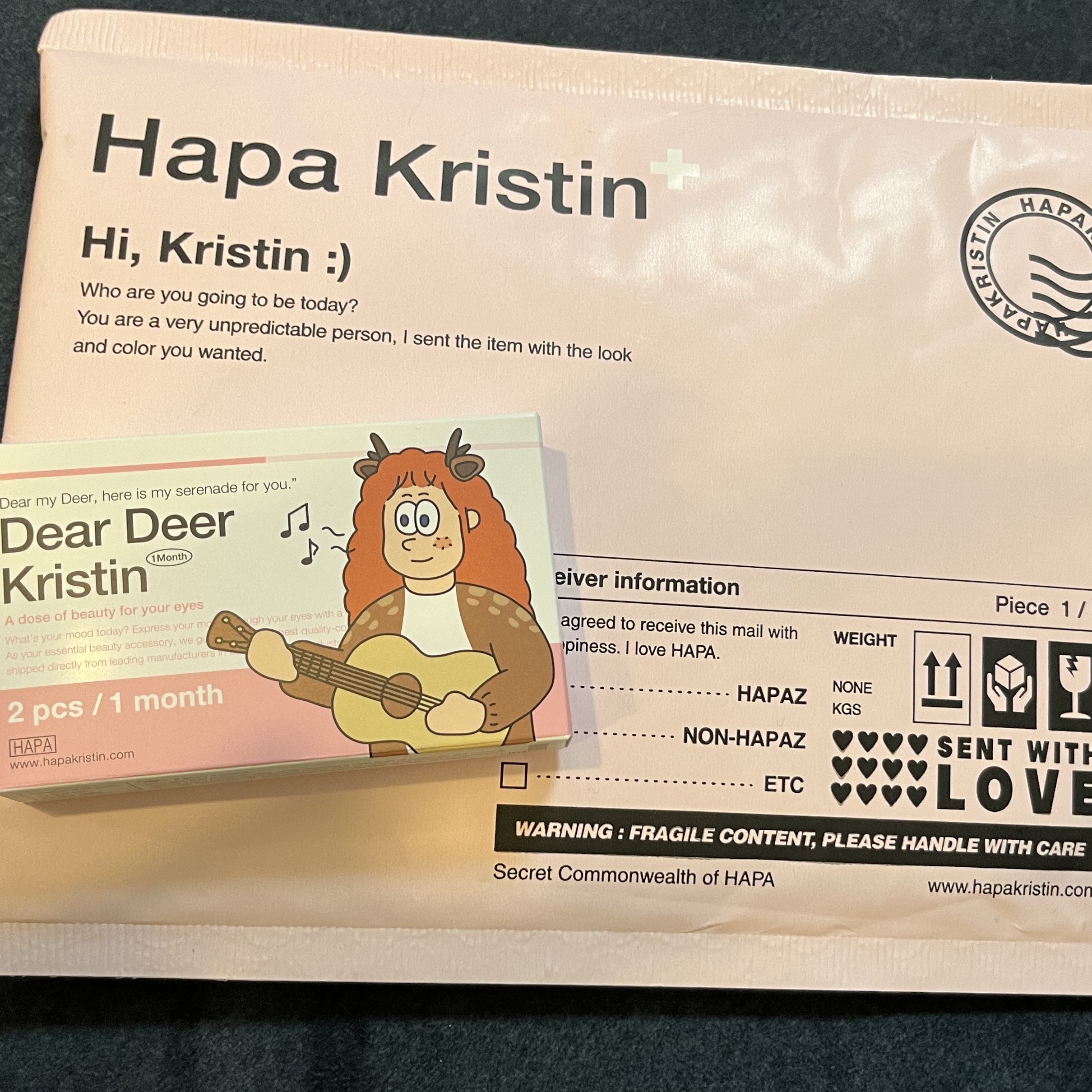 Dear Deer Kristen 1month/Hapa kristin/ワンデー（１DAY）カラコンを使ったクチコミ（3枚目）