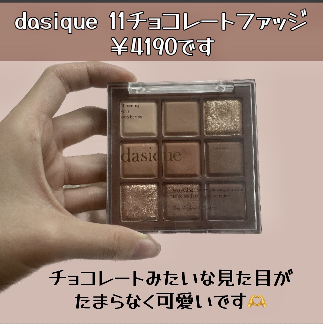 シャドウパレット 11 チョコレートファッジ/dasique/アイシャドウパレットを使ったクチコミ（2枚目）