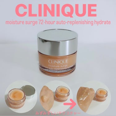 .
:
▪️CLINIQUE▪️
moisture surge 72-hour auto-replenishing hydrator


シカエキス、アロエ、ビタミンE誘導体が配合されているので、乾燥な