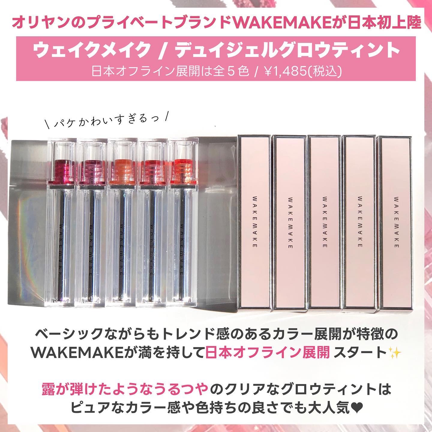 デュイジェルグロウティント/wakemake/リップティントを使ったクチコミ（2枚目）