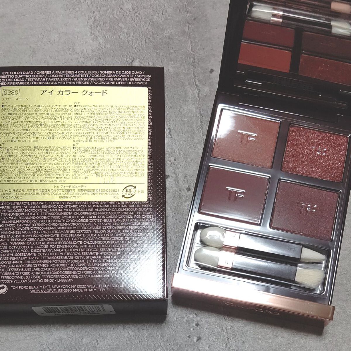 アイ カラー クォード 02SC チェリー スモーク (限定色)/TOM FORD BEAUTY/アイシャドウパレットを使ったクチコミ（1枚目）