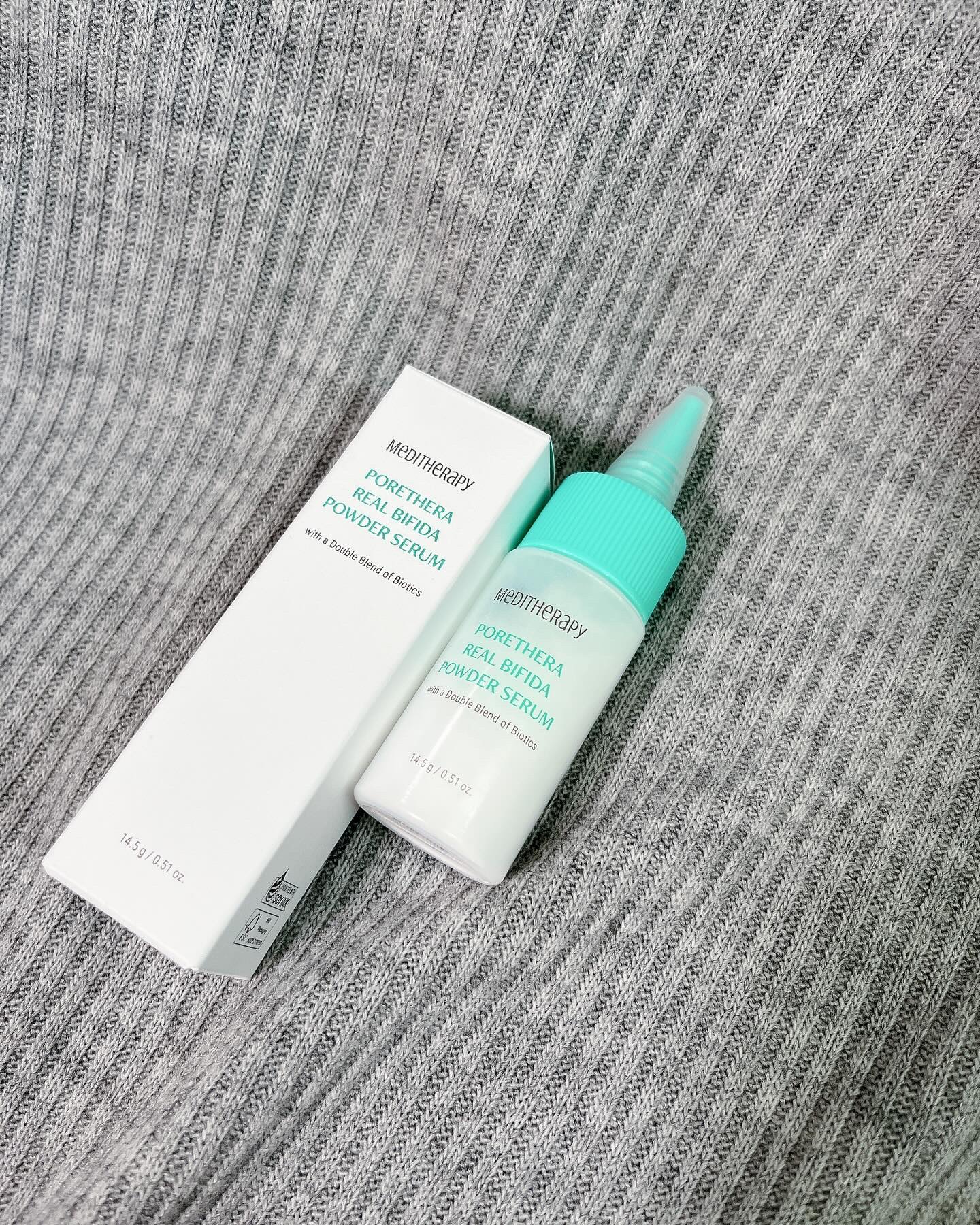 ポアセラリアルビフィダパウダーセラム/MEDITHERAPY/美容液を使ったクチコミ（2枚目）