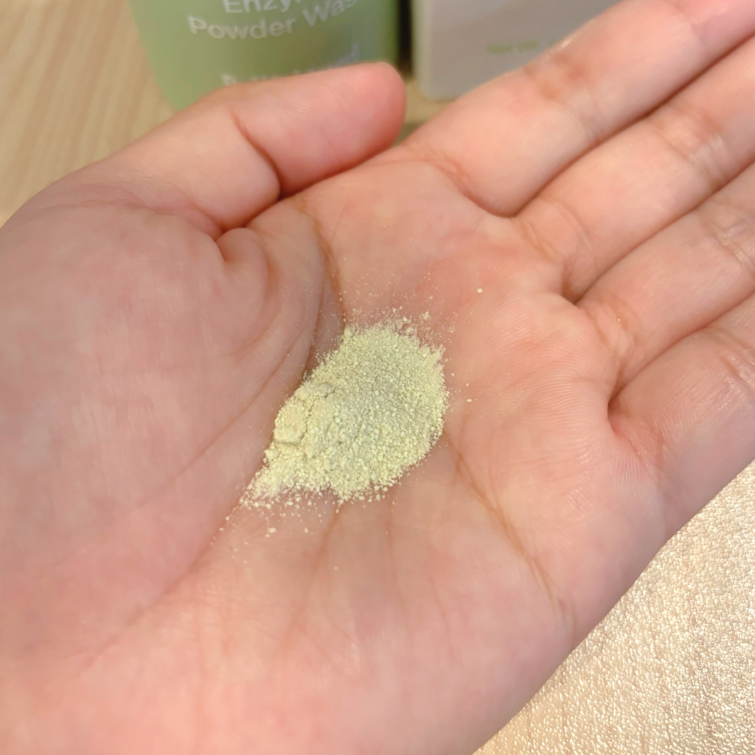 グリーンティー&エンザイムパウダーウォッシュ/By Wishtrend/洗顔パウダーを使ったクチコミ（2枚目）