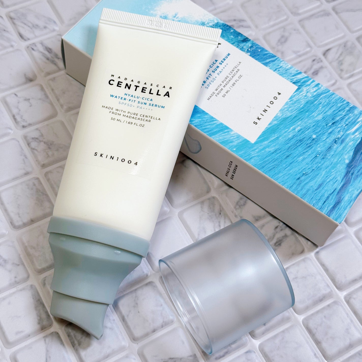 ヒアルーシカ ウォーターフィット サンセラム/SKIN1004/日焼け止めローションを使ったクチコミ(1枚目)