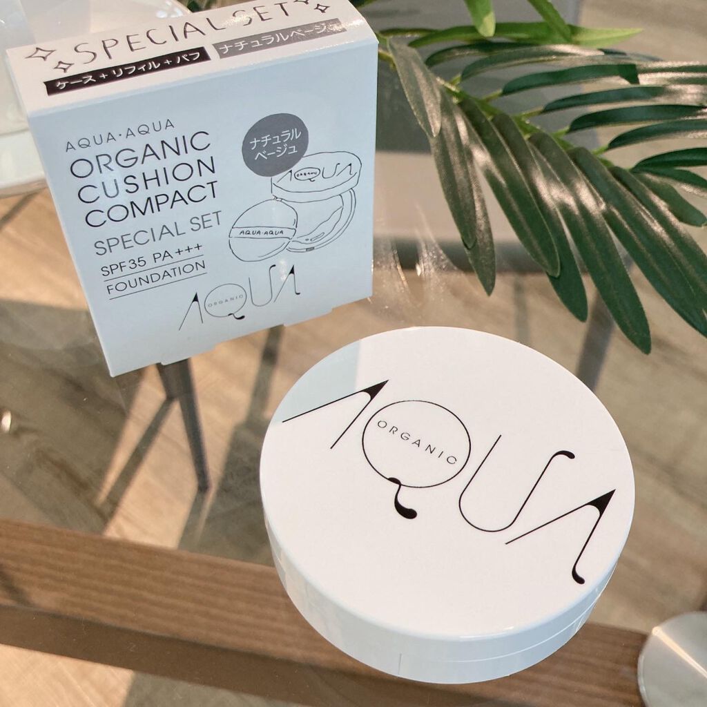 オーガニッククッションコンパクト/アクア・アクア/クッションファンデーションを使ったクチコミ（1枚目）