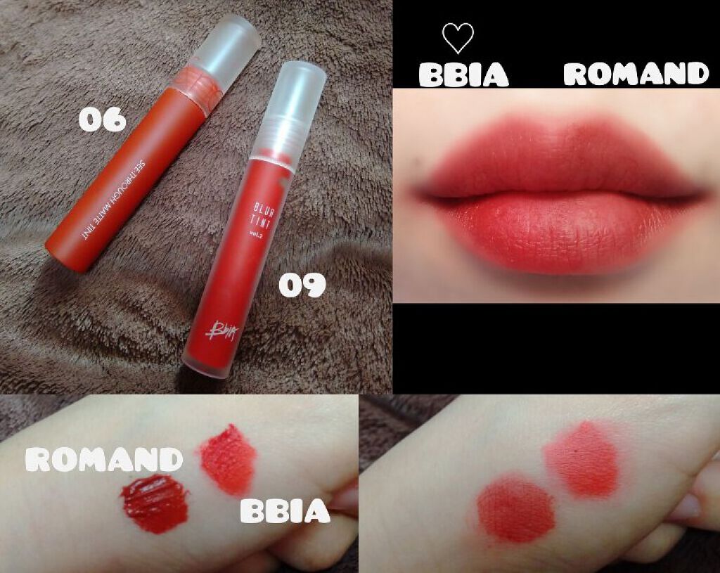 シースルーマットティント/rom&nd/リップティントを使ったクチコミ(1枚目)