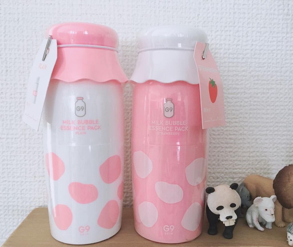 MILK BUBBLE ESSENCE PACK ＃PLAIN/G9SKIN/美容液を使ったクチコミ（1枚目）