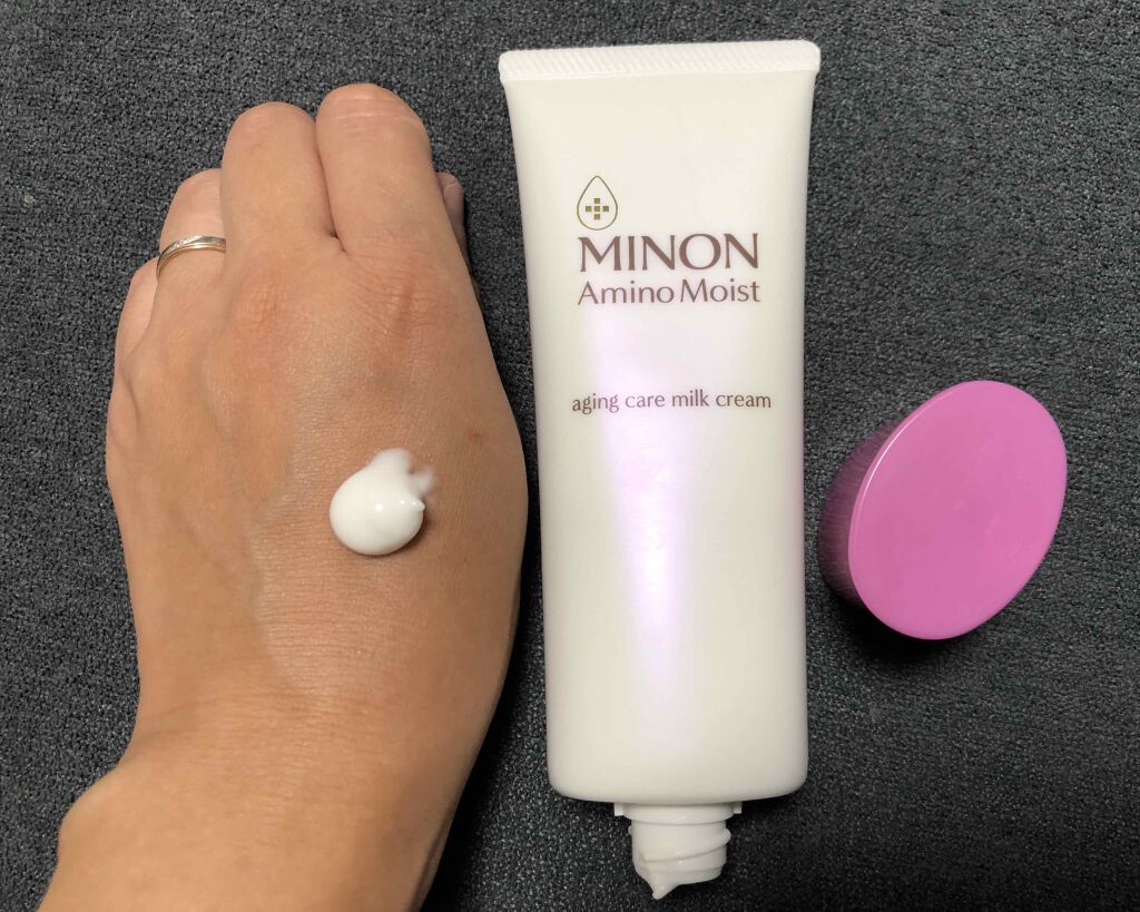 アミノモイスト エイジングケア ミルククリーム/ミノン/フェイスクリームを使ったクチコミ（2枚目）