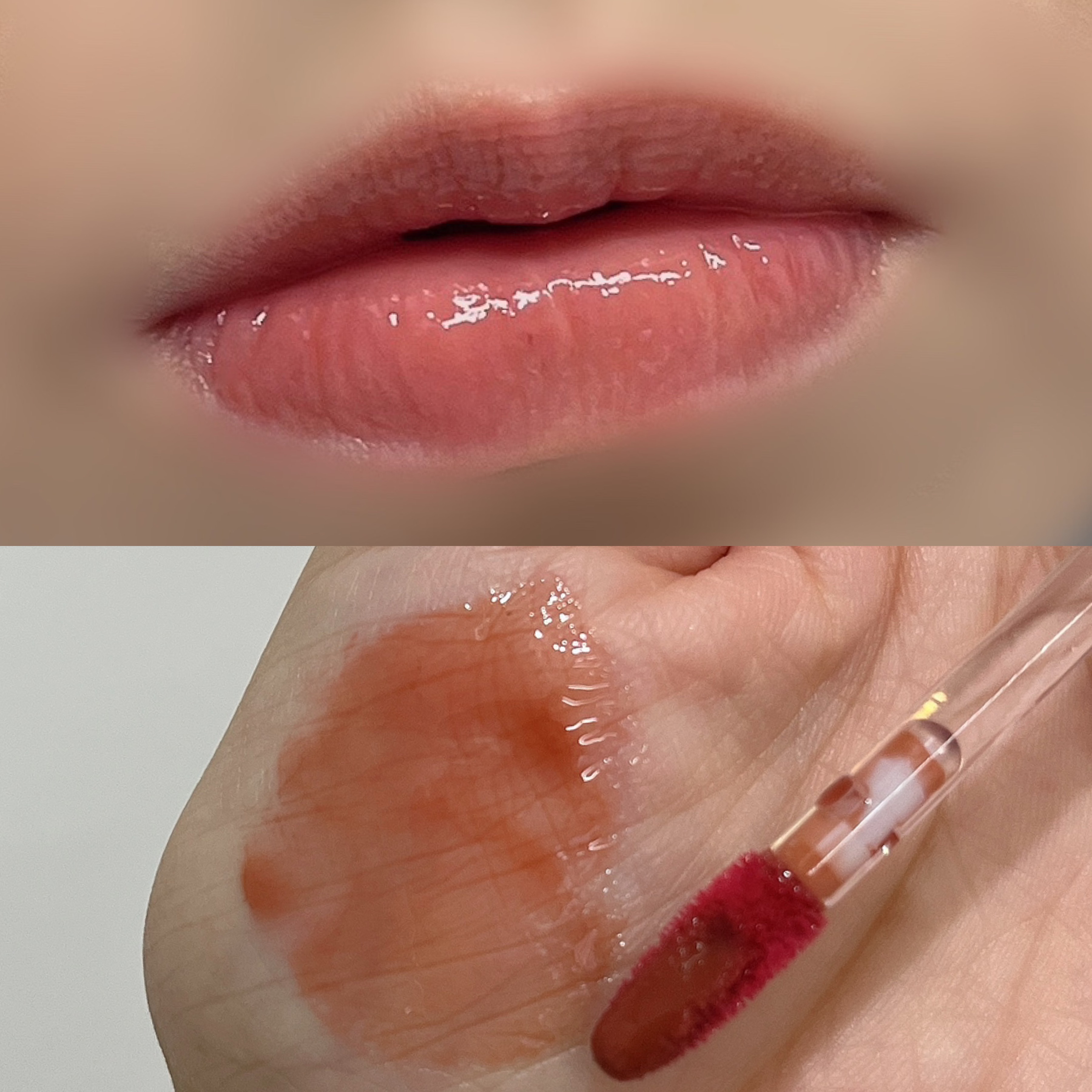 ジューシーパンピンググロス/INTO U/リップグロスを使ったクチコミ（2枚目）