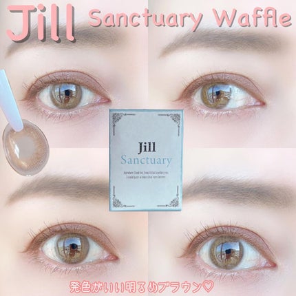 グラムレンズ JILL Sanctuary waffleのクチコミ「Jill(ジル)のカラコンでハーフっぽい目元に♡
🤍Jill Sanctuary Wa.....」(1枚目)