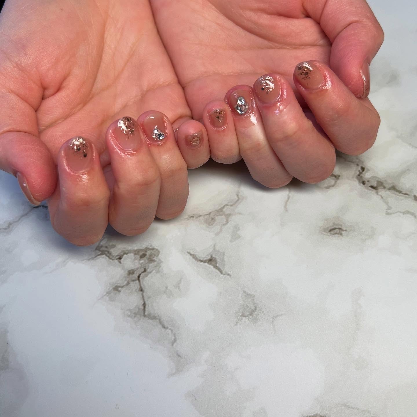 #ネイル,#ニュアンスネイル,#ジェルネイル,#ギャルネイル,#ネイル,#城陽ネイルのネイルデザイン