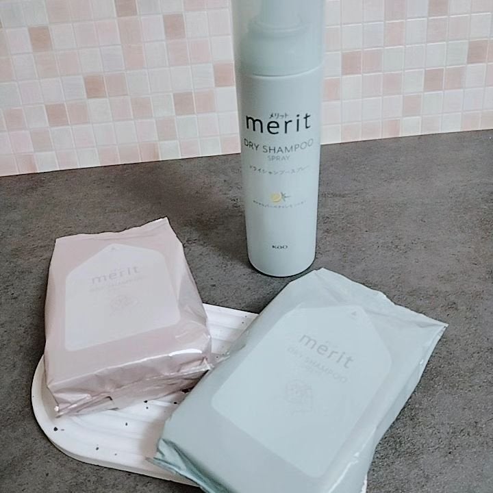 メリット ドライシャンプーシート すっきり爽快タイプ/メリット/ドライシャンプーを使ったクチコミ(2枚目)