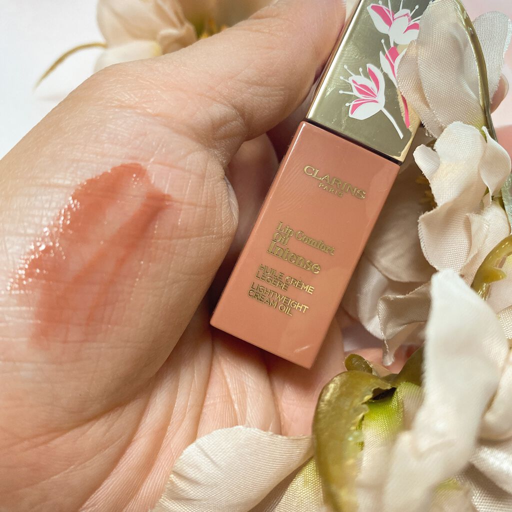 コンフォート リップオイル インテンス 09 ウォームローズ(限定カラー)/CLARINS/リップグロスを使ったクチコミ（2枚目）