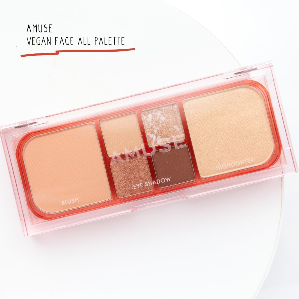 ヴィーガンフェイスオールパレット 01ムーングロウ/AMUSE/アイシャドウパレットを使ったクチコミ（1枚目）