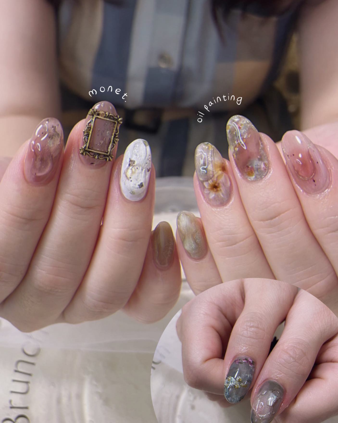 ayaaa0927 on LIPS 「𝐀𝐫𝐭👨🎨秋冬に人気のモネ🩶ピンク味を強めてもかわいい#ay..」(1枚目)