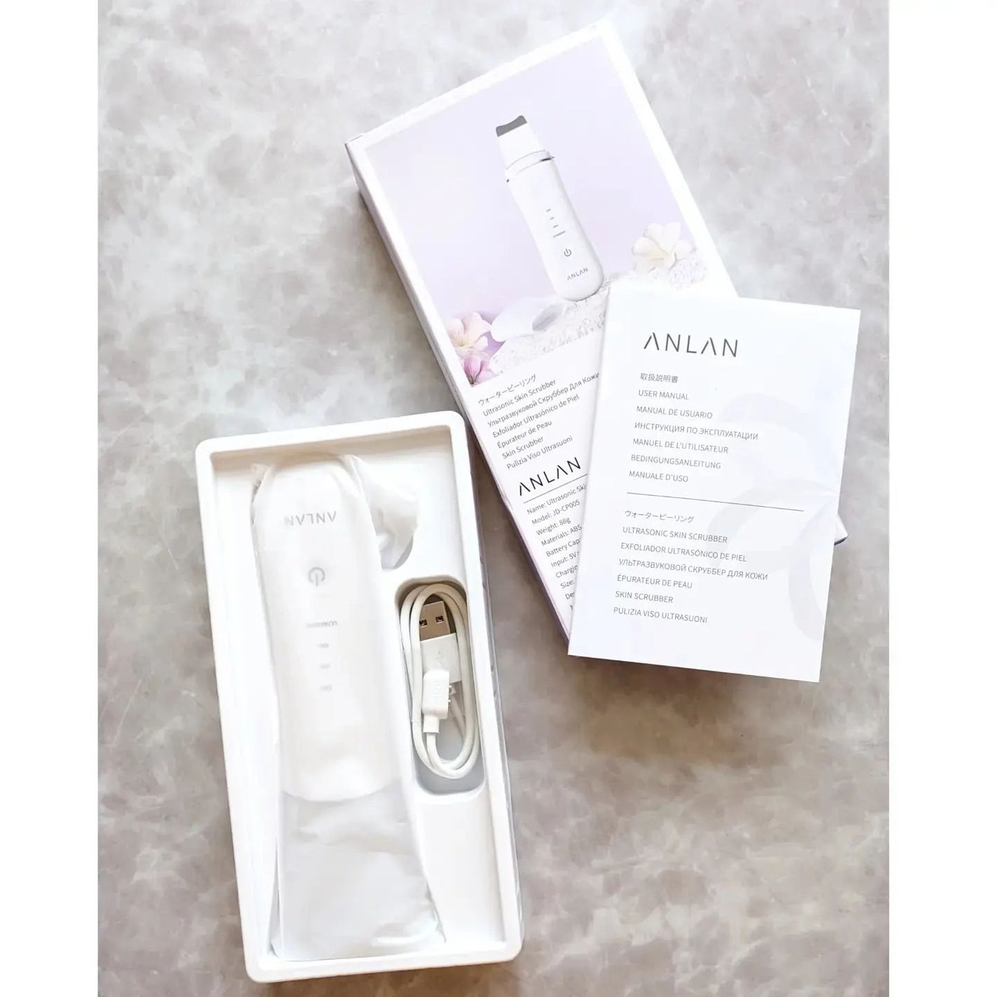 ウォーターピーリング超音波美顔器/ANLAN/美顔器・マッサージを使ったクチコミ(4枚目)