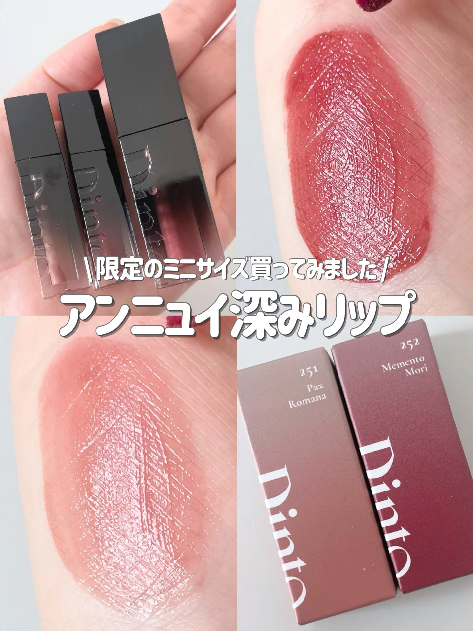 ブラーグロイリップティント/Dinto/リップティントを使ったクチコミ（1枚目）