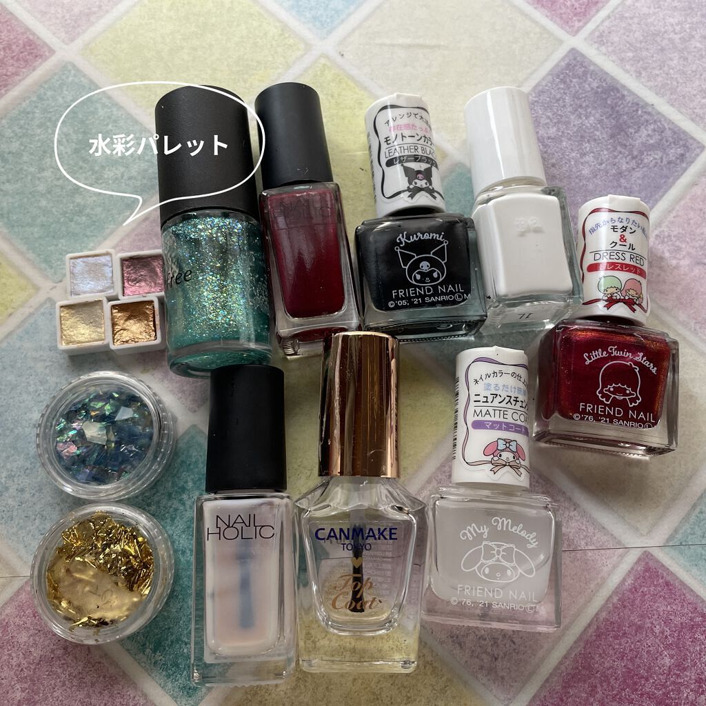 フレンドネイル(リニューアル品)	 1-19(33135)レザーブラック/DAISO/マニキュアを使ったクチコミ（2枚目）