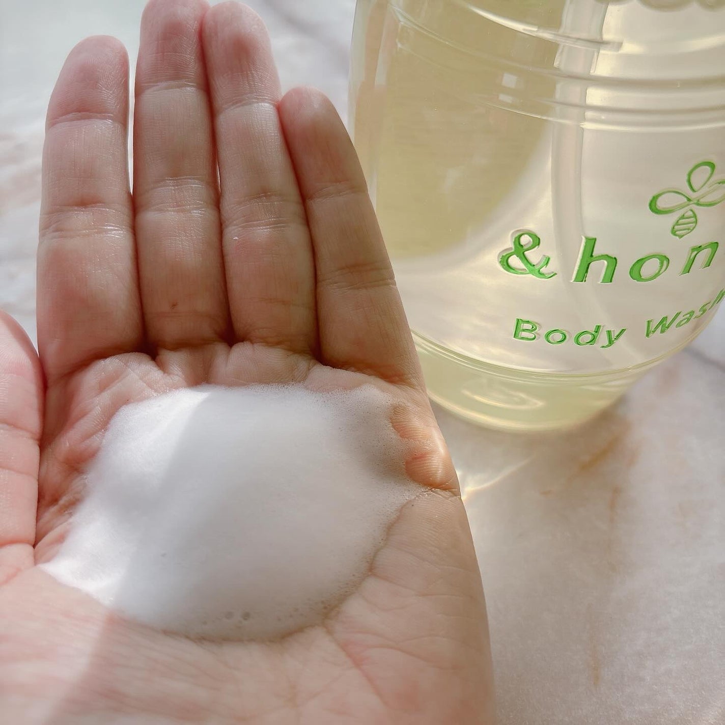 ピュアモイスト 泡ボディウォッシュ/&honey/ボディソープを使ったクチコミ(2枚目)