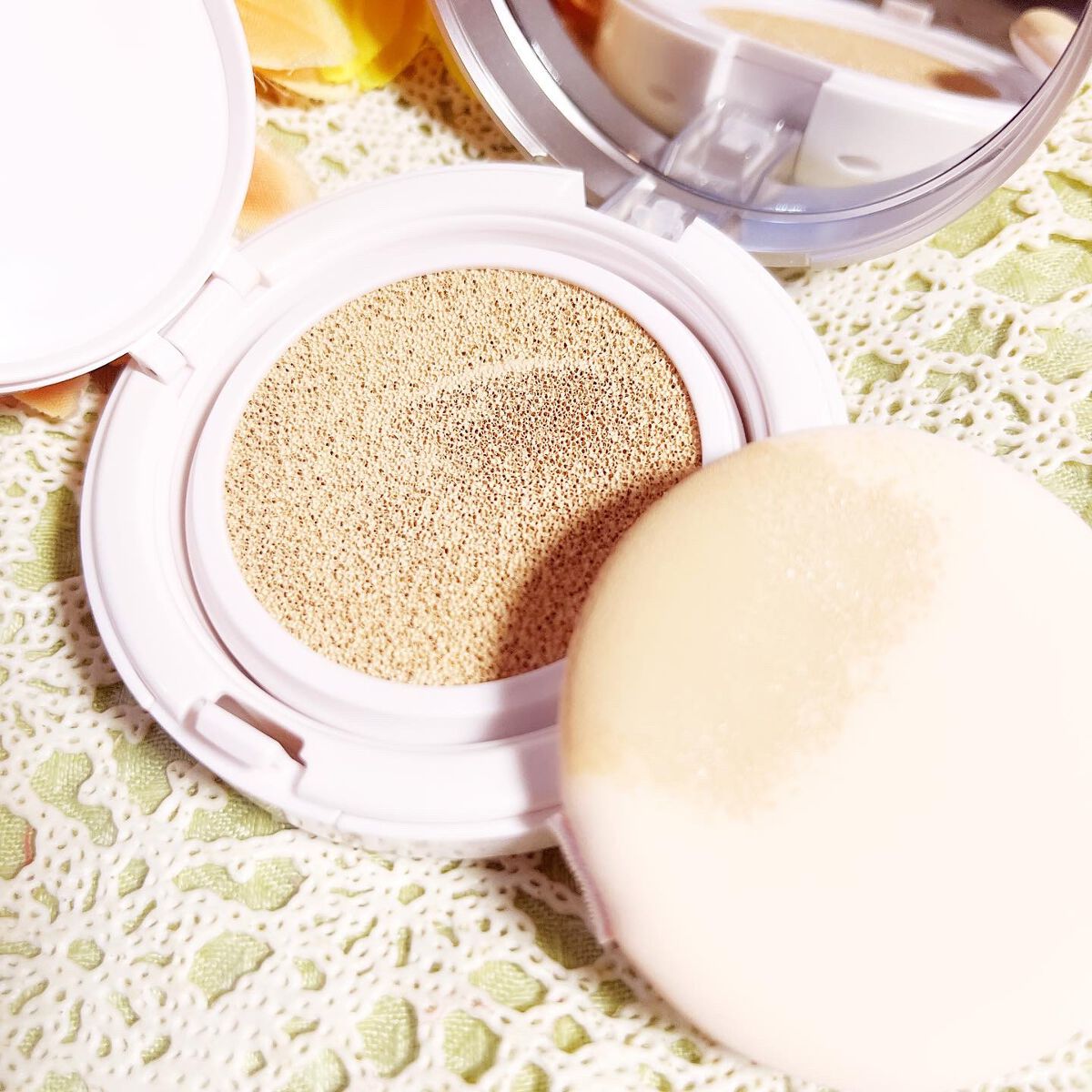 リンクルホワイトクッションファンデーション/コラリッチ/クッションファンデーションを使ったクチコミ(2枚目)