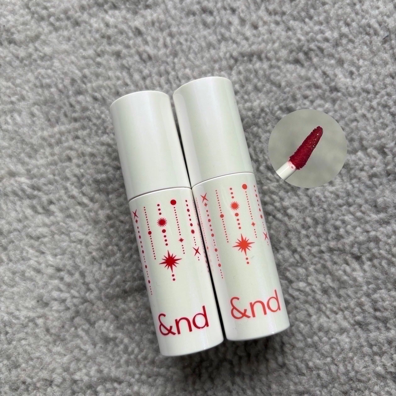 アンドバイロムアンド グラッシーボムティント/&nd by rom&nd/リップティントを使ったクチコミ(2枚目)