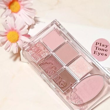 ETUDE プレイトーンアイパレットのクチコミ「くすみピンク……、大人可愛すぎる💗
アイシャドウ、チーク……、カラーバランスを考えた
6️⃣色.....」（3枚目）