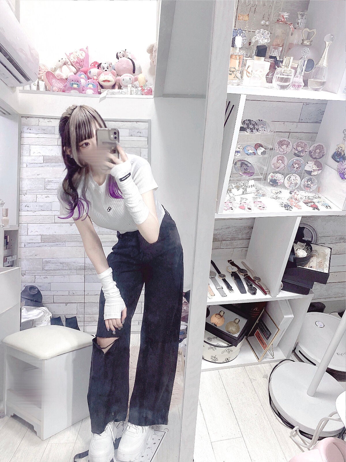 Liii▷ on LIPS 「【SHEINの大量購入品②🖤🤍】メイク用品や服など最近買ったシ..」(9枚目)