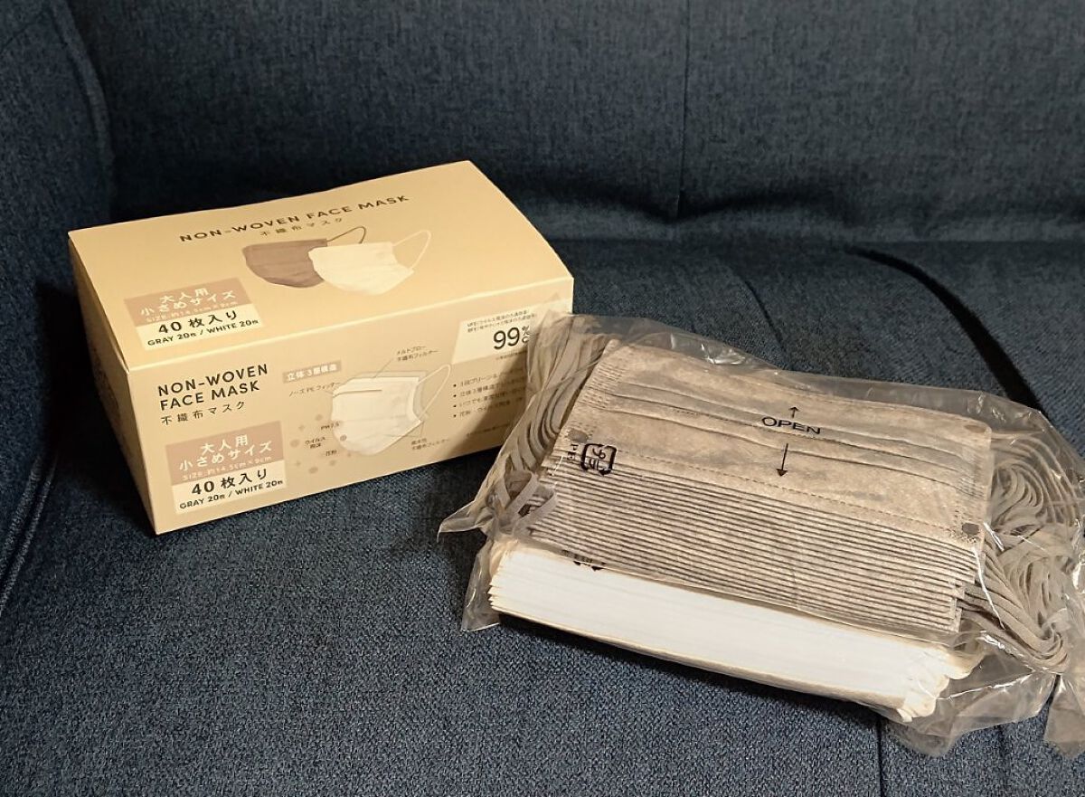 NON-WOVEN FACE MASK/3COINS/マスクを使ったクチコミ（2枚目）
