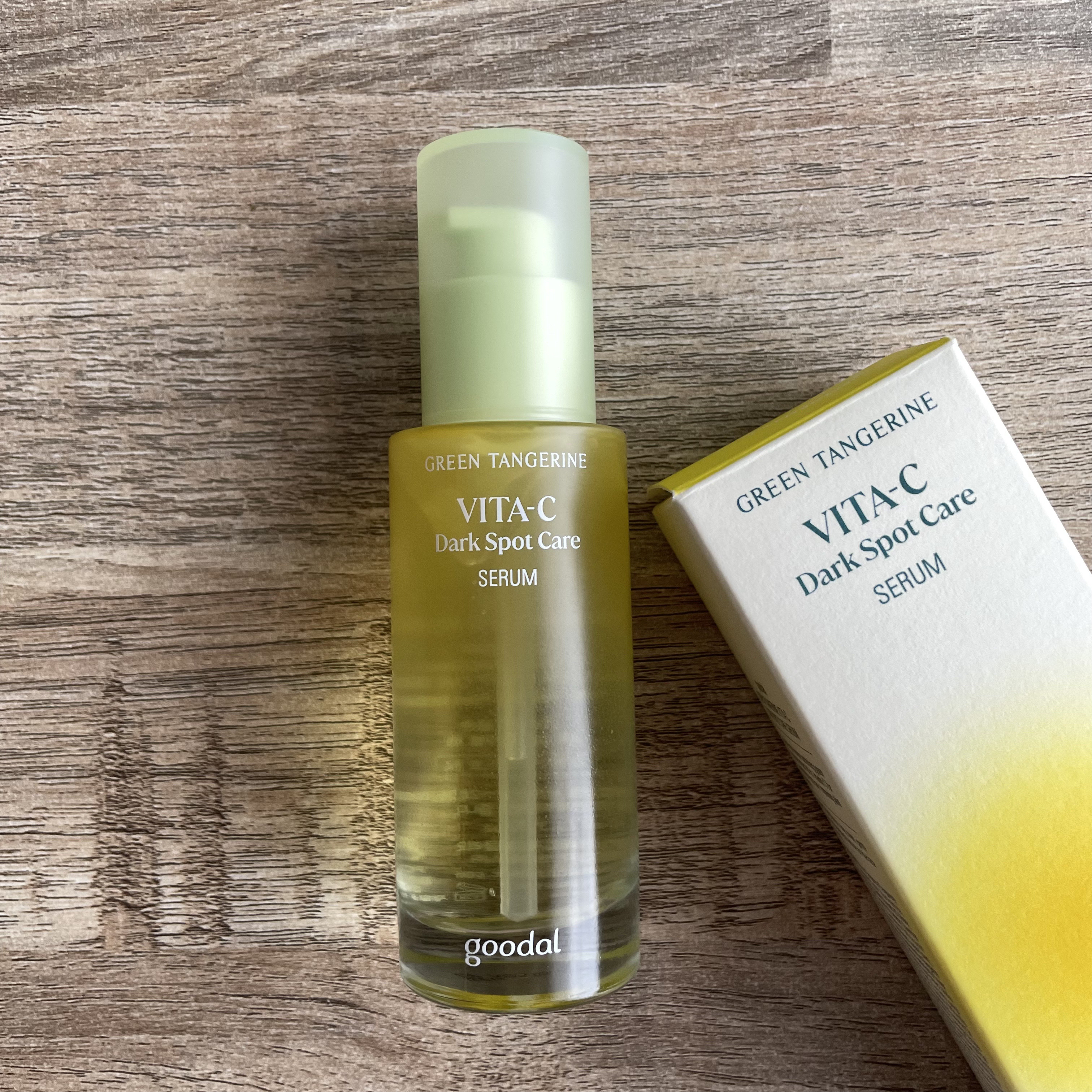 グリーンタンジェリン ビタC ダークスポットケアセラム/goodal/美容液を使ったクチコミ（2枚目）
