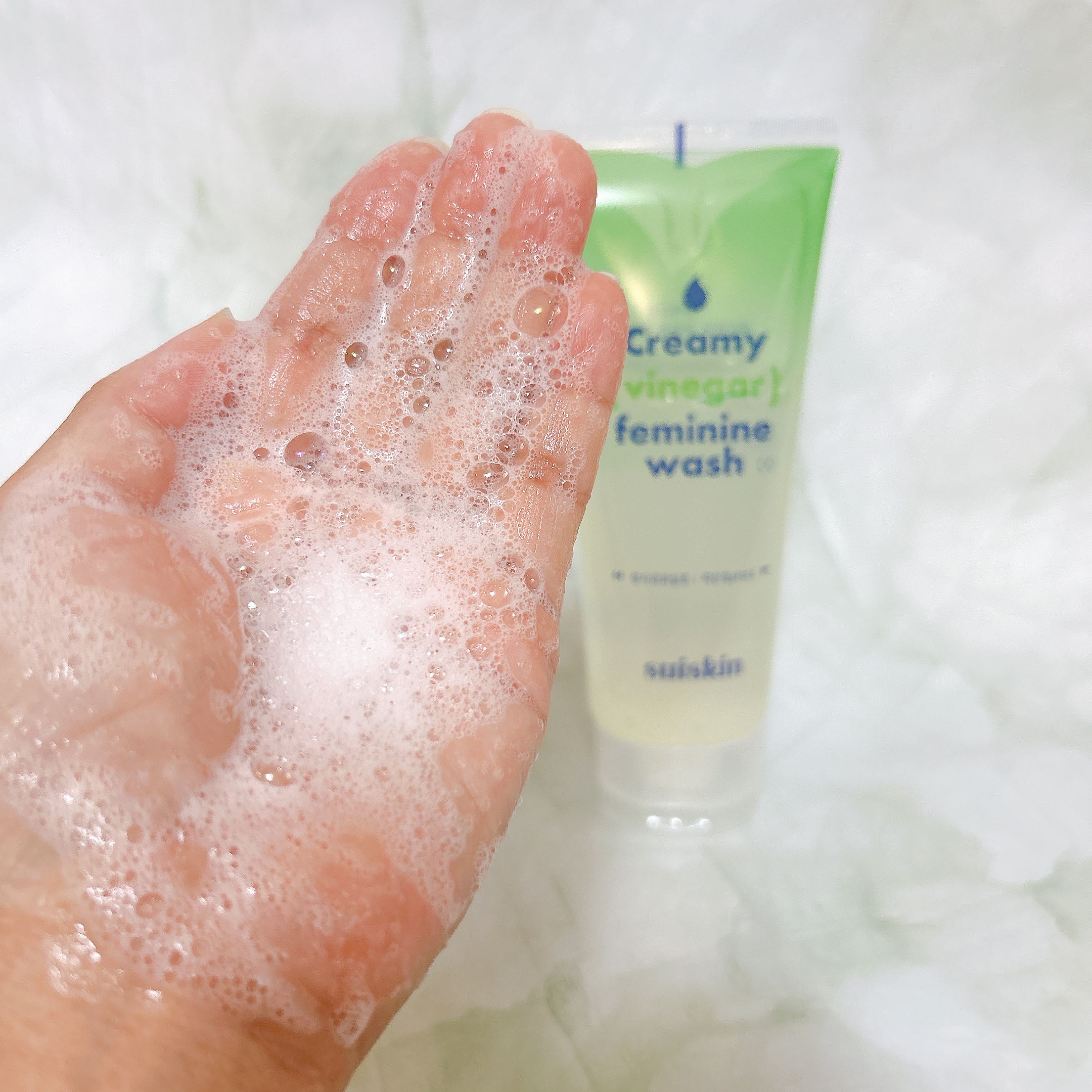 クリーミービネガーフェミニンウォッシュ/suiskin/ボディソープを使ったクチコミ（3枚目）