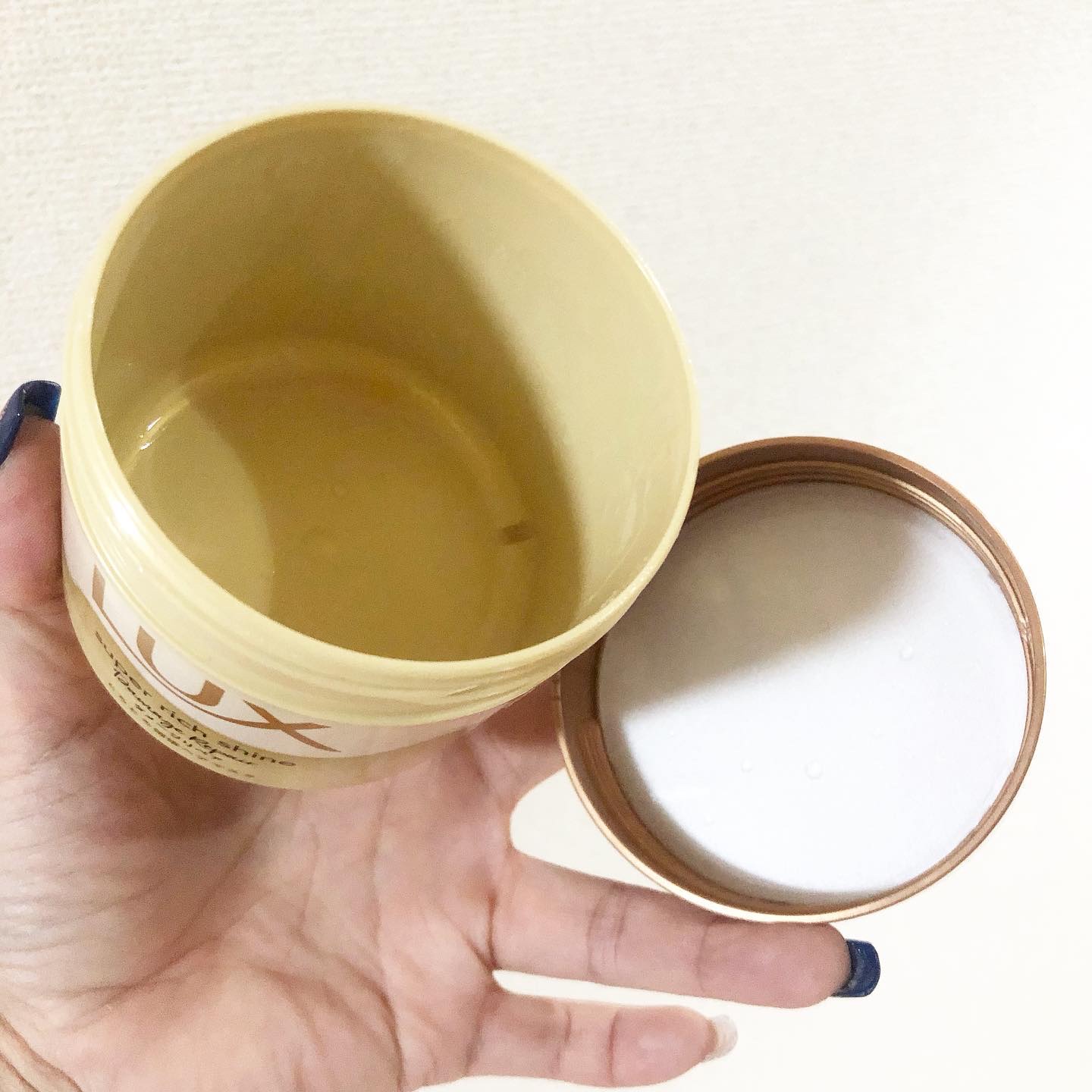 LUX スーパーリッチシャイン ダメージリペア とろとろ補修ヘアマスクのクチコミ「本日の#使い切りヘアケア

#ラックス
#lux 
#ラックススーパーリッチシャインダメージリ.....」（2枚目）