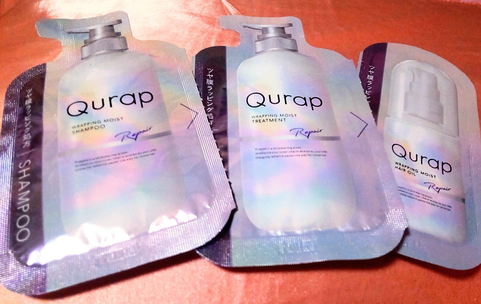 ラッピングモイストヘアオイル/Qurap/ヘアオイルを使ったクチコミ（1枚目）