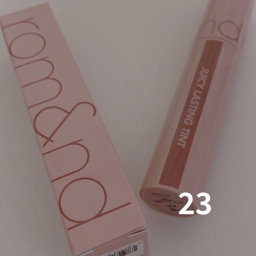 ジューシーラスティングティント/rom&nd/リップティントを使ったクチコミ（2枚目）