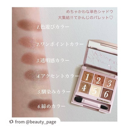 オーラクリエイション/BLEND BERRY/アイシャドウパレットを使ったクチコミ(4枚目)